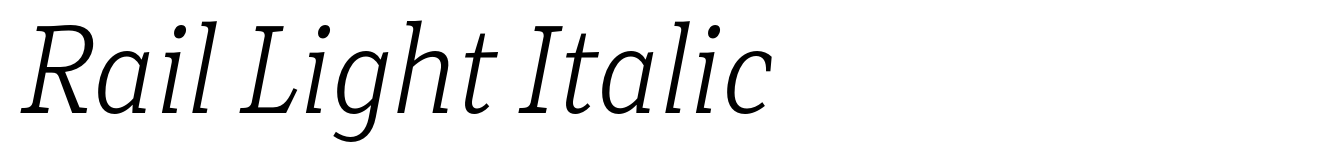 Rail Light Italic